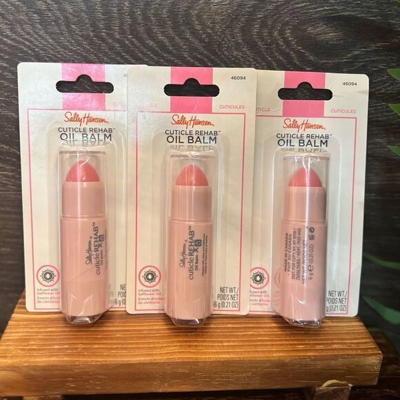 Sally Hansen Cuticle Rehab Oil Balm in Pink, Bundle of 3. New in Original Pkg. - Picture 1 of 9